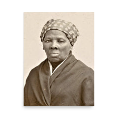 Harriet Tubman poster on a plain backdrop in size 18"x24".