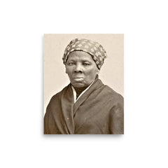 Harriet Tubman poster on a plain backdrop in size 8"x10".