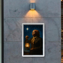 Harriet Tubman under North Star with lantern poster 2