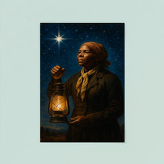 Harriet Tubman under North Star with lantern poster 8