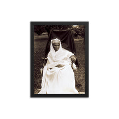 Harriet Tubman, 1911 at Age 89 framed print on a plain backdrop in size 12"x16".
