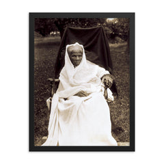 Harriet Tubman, 1911 at Age 89 framed print on a plain backdrop in size 18"x24".