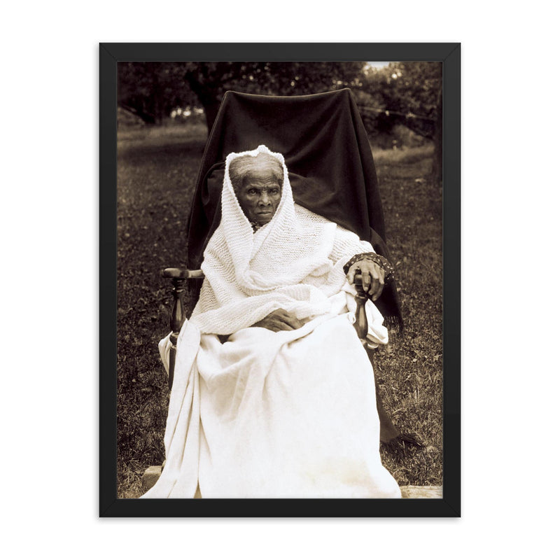 Harriet Tubman, 1911 at Age 89 framed print on a plain backdrop in size 18