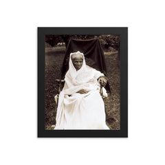Harriet Tubman, 1911 at Age 89 framed print on a plain backdrop in size 8"x10".