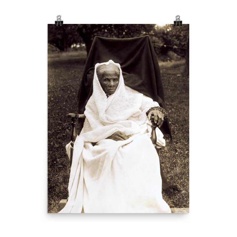 Harriet Tubman, 1911 at Age 89 poster on a plain backdrop in size 8