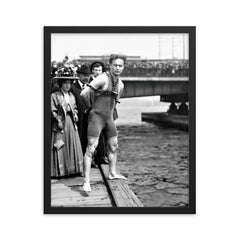 Harry Houdini framed print on a plain backdrop in size 16"x20".