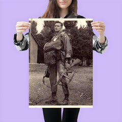 Harry Hudec of the 82nd Airborne Ready for Combat Jump, 1944 poster 3