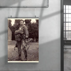 Harry Hudec of the 82nd Airborne Ready for Combat Jump, 1944 poster 4