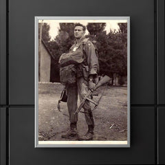 Harry Hudec of the 82nd Airborne Ready for Combat Jump, 1944 poster 5