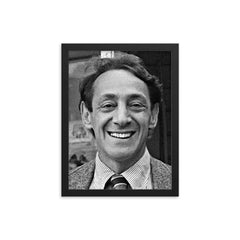 Harvey Milk framed print on a plain backdrop in size 12"x16".