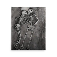 Hasanlu Lovers poster on a plain backdrop in size 16"x20".