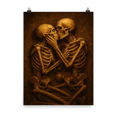 Hasanlu Lovers poster on a plain backdrop in size 8"x10".