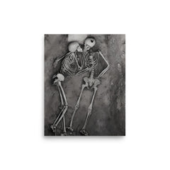 Hasanlu Lovers poster on a plain backdrop in size 8"x10".