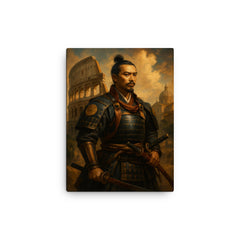 Hasekura Tsunenaga samurai in Rome canvas print on a plain backdrop in size 12"x16".