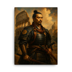 Hasekura Tsunenaga samurai in Rome canvas print on a plain backdrop in size 18"x24".