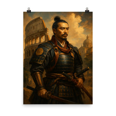 Hasekura Tsunenaga samurai in Rome poster on a plain backdrop in size 8"x10".