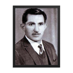 Hassan Zirak framed print on a plain backdrop in size 18"x24".