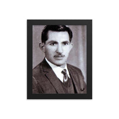 Hassan Zirak framed print on a plain backdrop in size 8"x10".