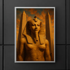 Hatshepsut in false beard before obelisks poster 5
