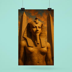 Hatshepsut in false beard before obelisks poster 6