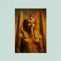 Hatshepsut in false beard before obelisks poster 8