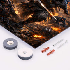 Hattori Hanzo in Iga night raid metal print mockup