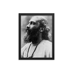 Hazrat Inayat Khan framed print on a plain backdrop in size 12"x16".