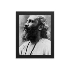 Hazrat Inayat Khan framed print on a plain backdrop in size 8"x10".
