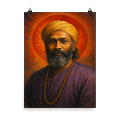 Hazrat Inayat Khan poster on a plain backdrop in size 8"x10".