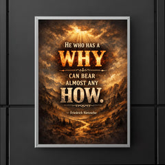 He who has a why can bear almost any how Friedrich Nietzsche poster 5
