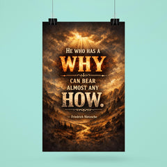 He who has a why can bear almost any how Friedrich Nietzsche poster 6
