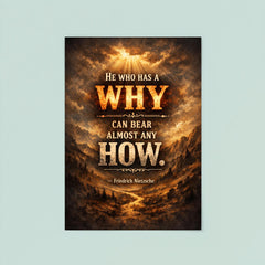 He who has a why can bear almost any how Friedrich Nietzsche poster 8