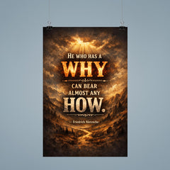 He who has a why can bear almost any how Friedrich Nietzsche poster 9