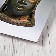 Head of an Oba metal print mockup