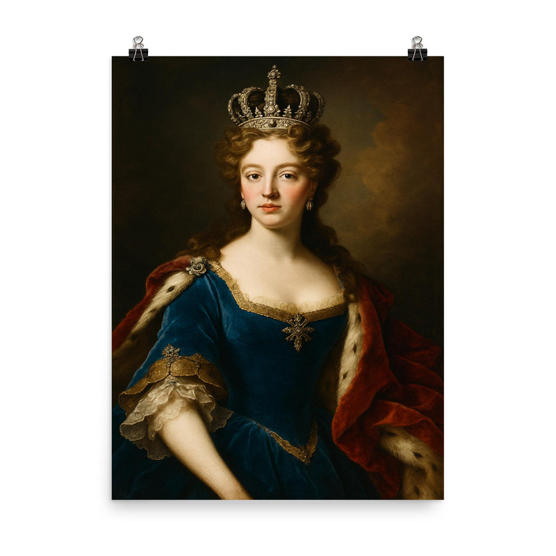 Hedvig Sophia of Sweden poster on a plain backdrop in size 8