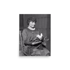 Helen Keller poster on a plain backdrop in size 12"x16".