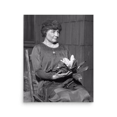 Helen Keller poster on a plain backdrop in size 16"x20".