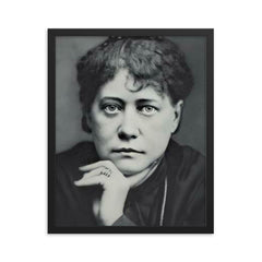 Helena Blavatsky framed print on a plain backdrop in size 16"x20".
