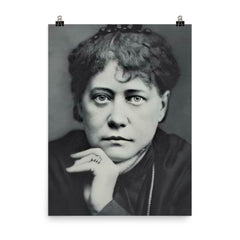 Helena Blavatsky poster on a plain backdrop in size 8"x10".