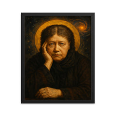 Helena Petrovna Blavatsky framed print on a plain backdrop in size 16"x20".