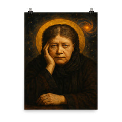 Helena Petrovna Blavatsky poster on a plain backdrop in size 8"x10".