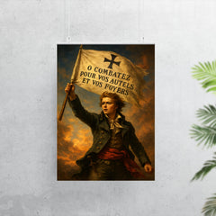 Henri de La Rochejaquelein Vendee banner raised poster 7