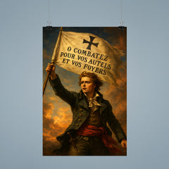 Henri de La Rochejaquelein Vendee banner raised poster 9