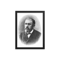 Henri Poincare framed print on a plain backdrop in size 12"x16".