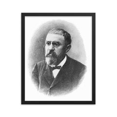 Henri Poincare framed print on a plain backdrop in size 16"x20".