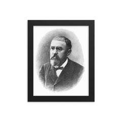 Henri Poincare framed print on a plain backdrop in size 8"x10".