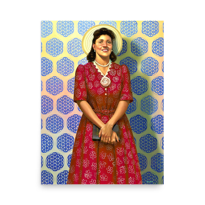 Henrietta Lacks poster on a plain backdrop in size 18