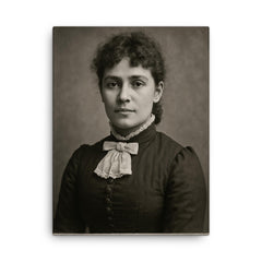 Henrietta Mann canvas print on a plain backdrop in size 18"x24".