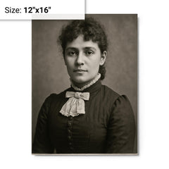 Henrietta Mann metal print on a plain backdrop in size 12"x16".