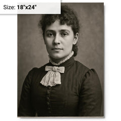 Henrietta Mann metal print on a plain backdrop in size 18"x24".